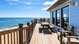 Coastal deck with ocean view