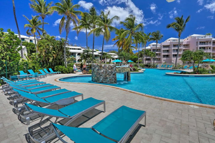 Beach house vacation rental with heated pool and outdoor seating