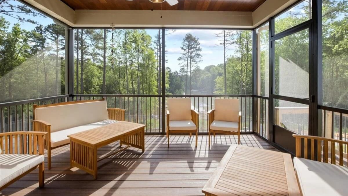 Large Lake Norman lakefront house with private dock, pool, and wooded surroundings