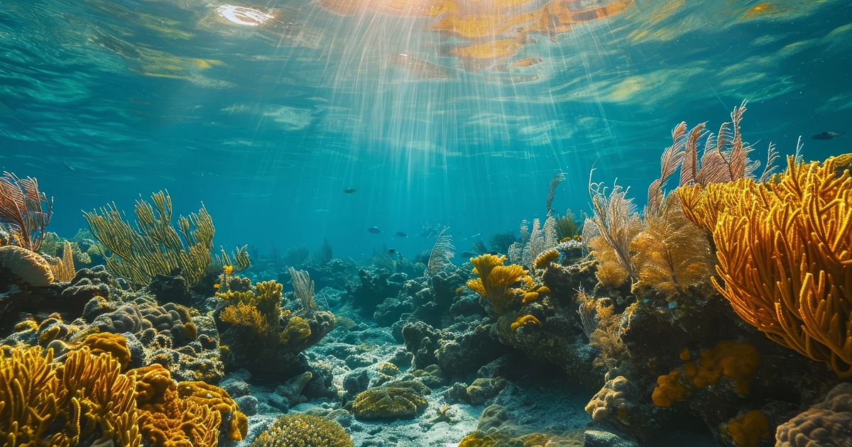 Snorkeling in Key Largo Florida with tropical fish and clear blue water