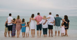 Large family enjoying beach time together in Myrtle Beach