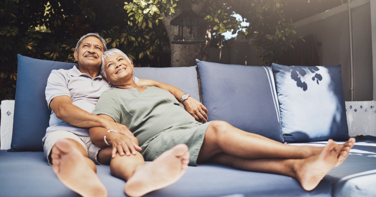 Multi-generational family relaxing in a Myrtle Beach vacation home