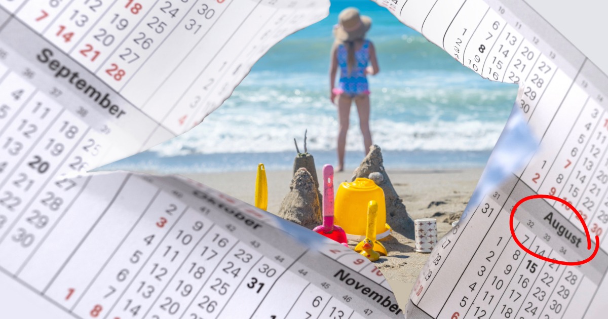 Vacation planning calendar with travel dates circled and notes nearby
