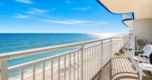 Swack Vacations resort condo balcony overlooking the ocean