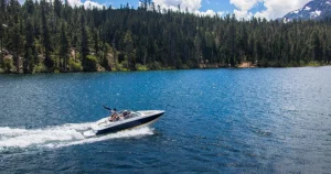 Boating and swimming on Deep Creek Lake Maryland