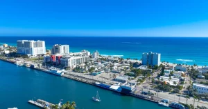Open-air shops and walkways at Pier Park in Panama City Beach
