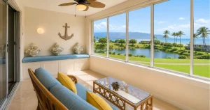 Oceanfront St. Thomas condo balcony overlooking the Caribbean Sea at sunset