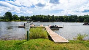 Lazy Creek vacation rental private dock in Deep Creek Lake MD